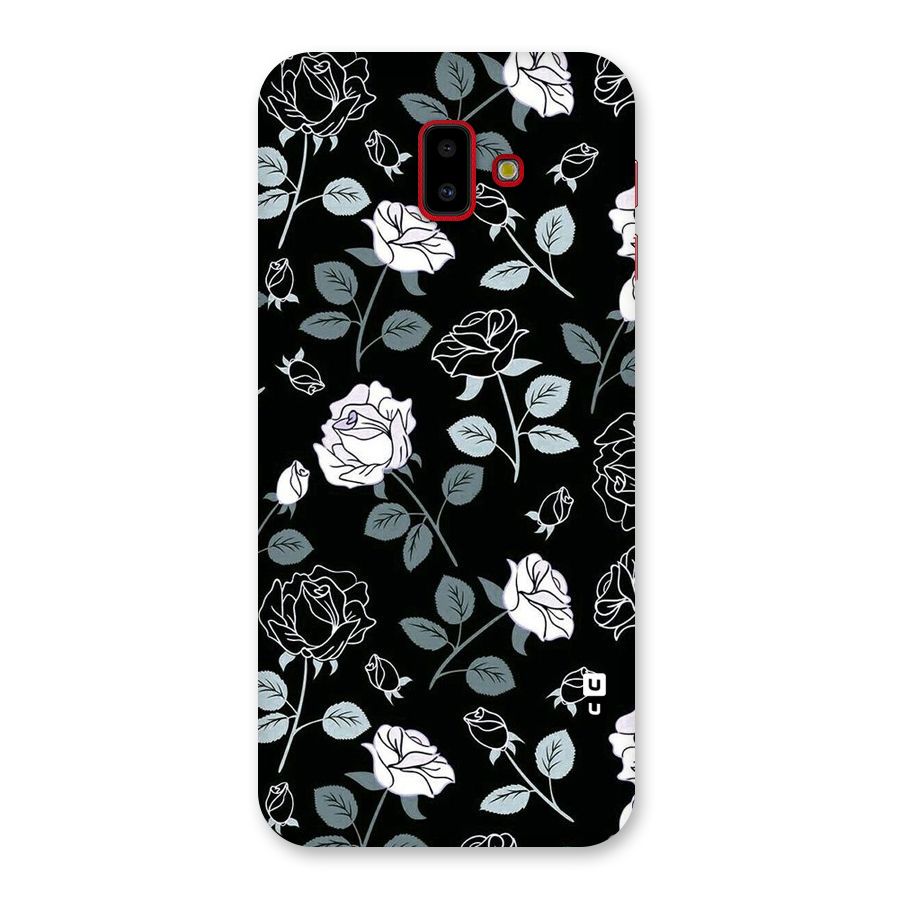 Black Artsy Bloom Back Case for Galaxy J6 Plus