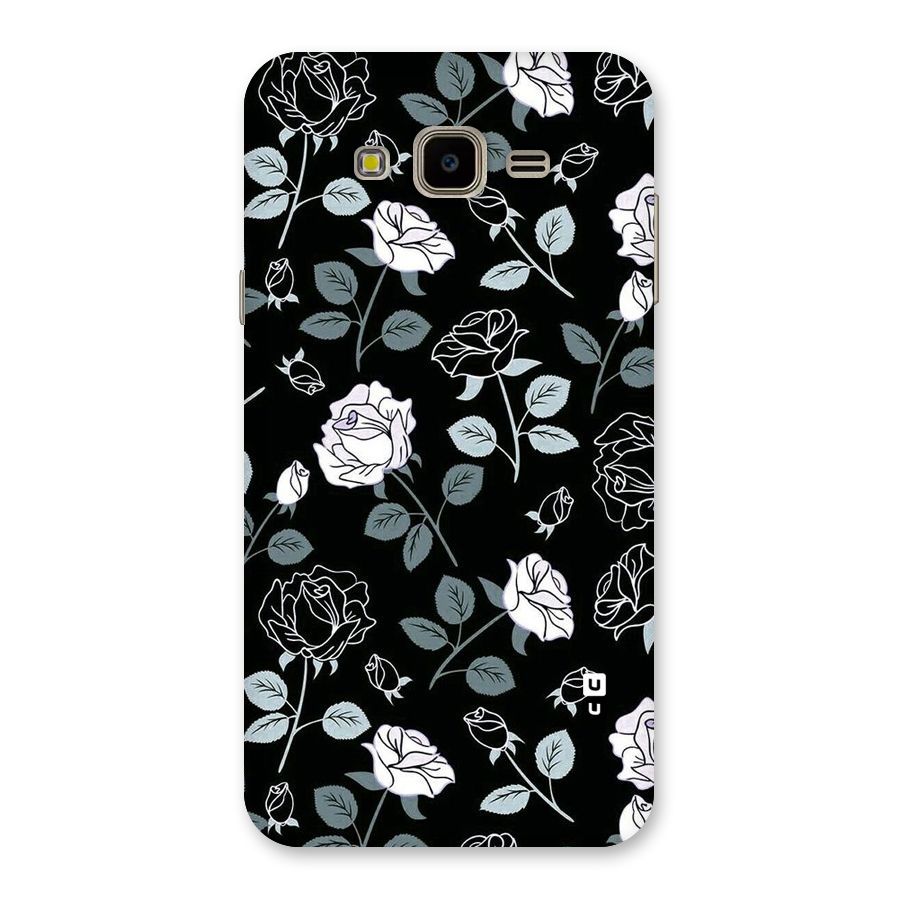 Black Artsy Bloom Back Case for Galaxy J7 Nxt
