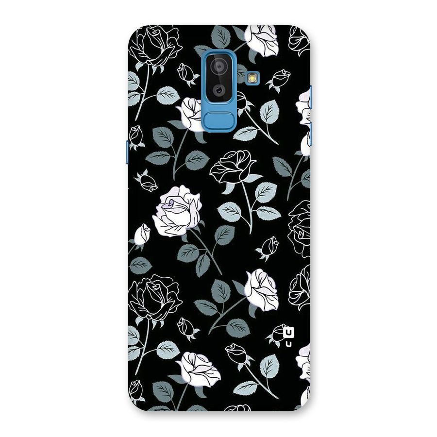 Black Artsy Bloom Back Case for Galaxy J8