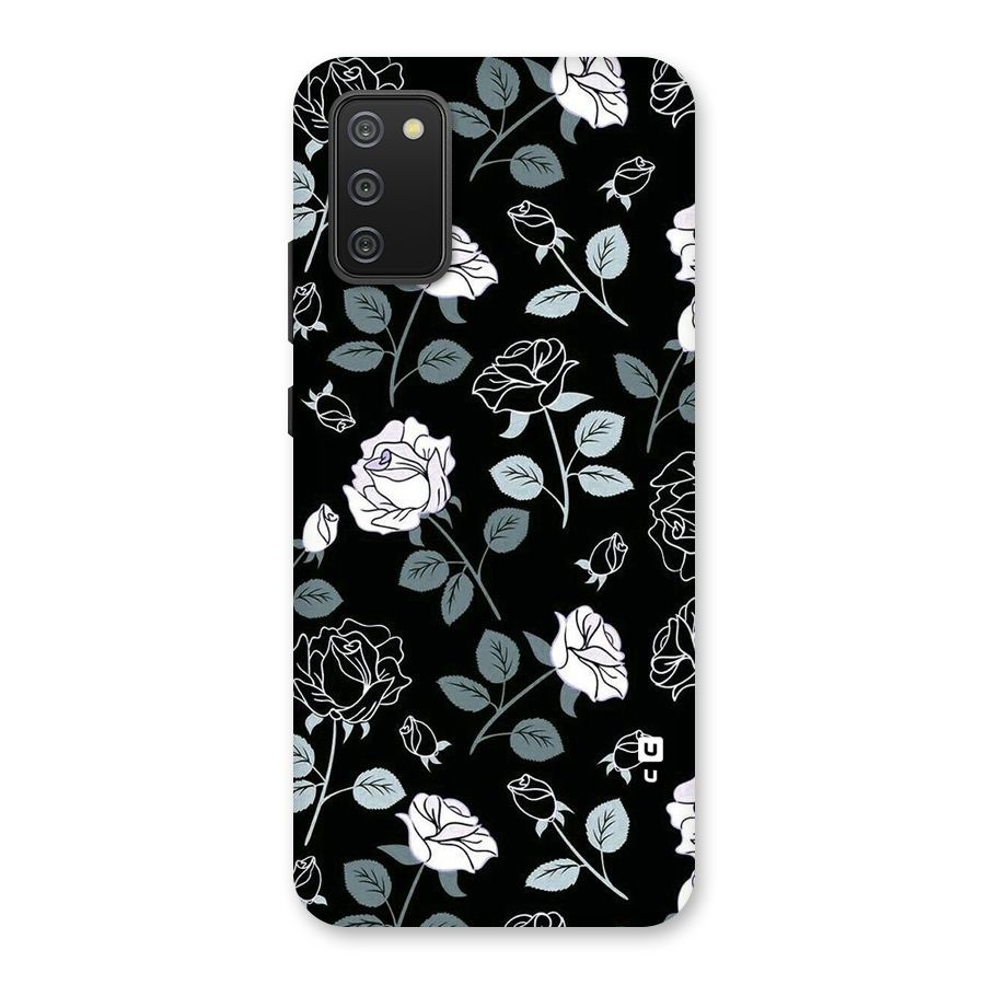 Black Artsy Bloom Back Case for Galaxy M02s