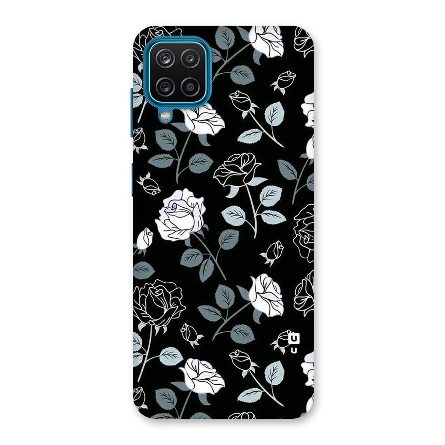 Black Artsy Bloom Back Case for Galaxy M12