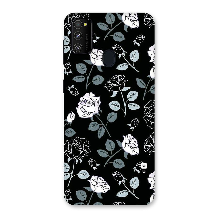 Black Artsy Bloom Back Case for Galaxy M30s
