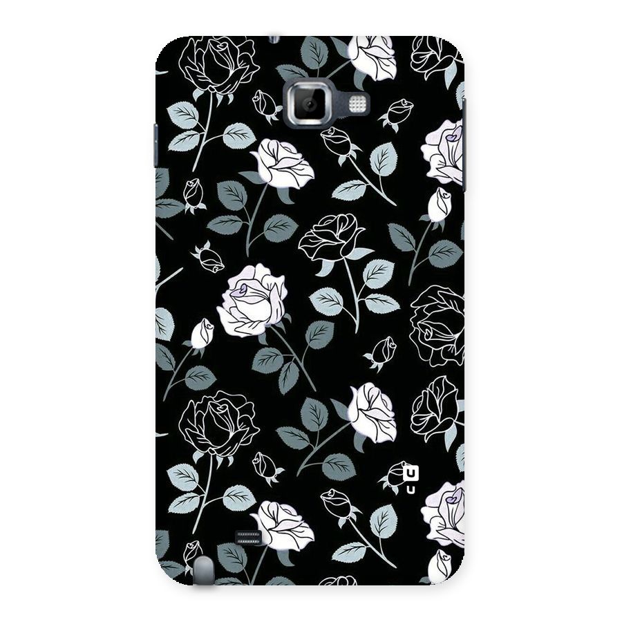 Black Artsy Bloom Back Case for Galaxy Note