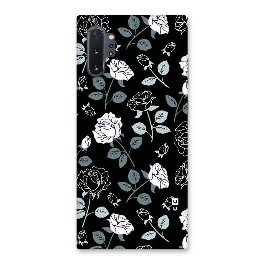 Black Artsy Bloom Back Case for Galaxy Note 10 Plus