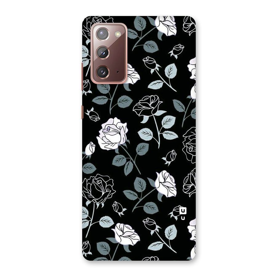 Black Artsy Bloom Back Case for Galaxy Note 20