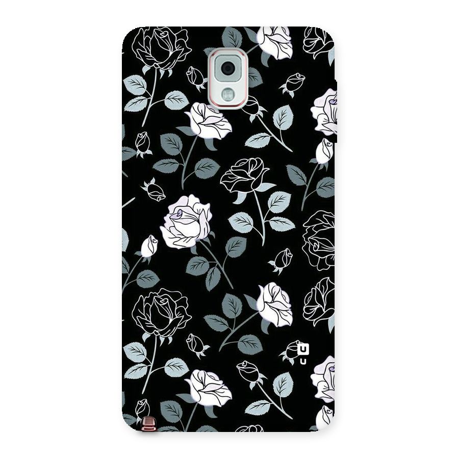 Black Artsy Bloom Back Case for Galaxy Note 3