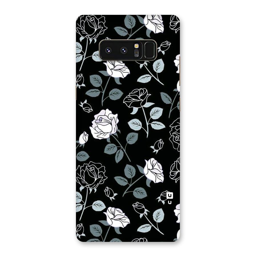 Black Artsy Bloom Back Case for Galaxy Note 8