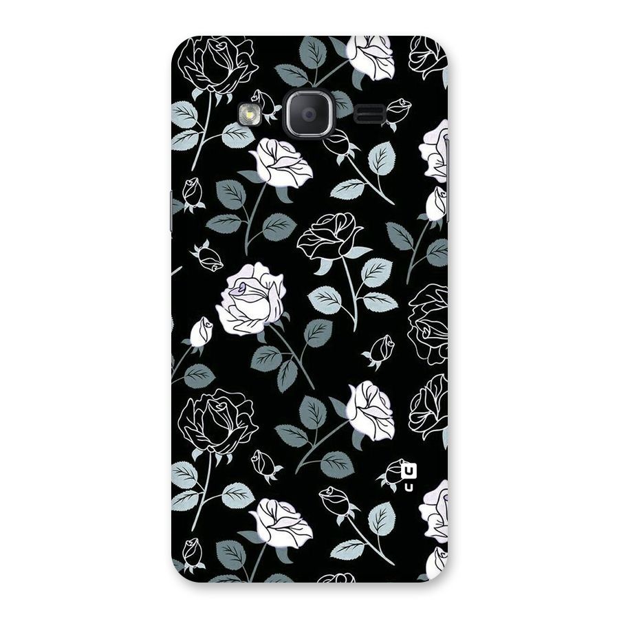 Black Artsy Bloom Back Case for Galaxy On7 2015