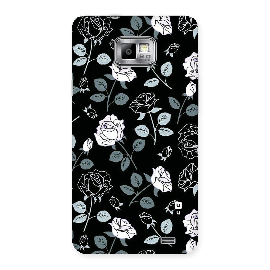 Black Artsy Bloom Back Case for Galaxy S2