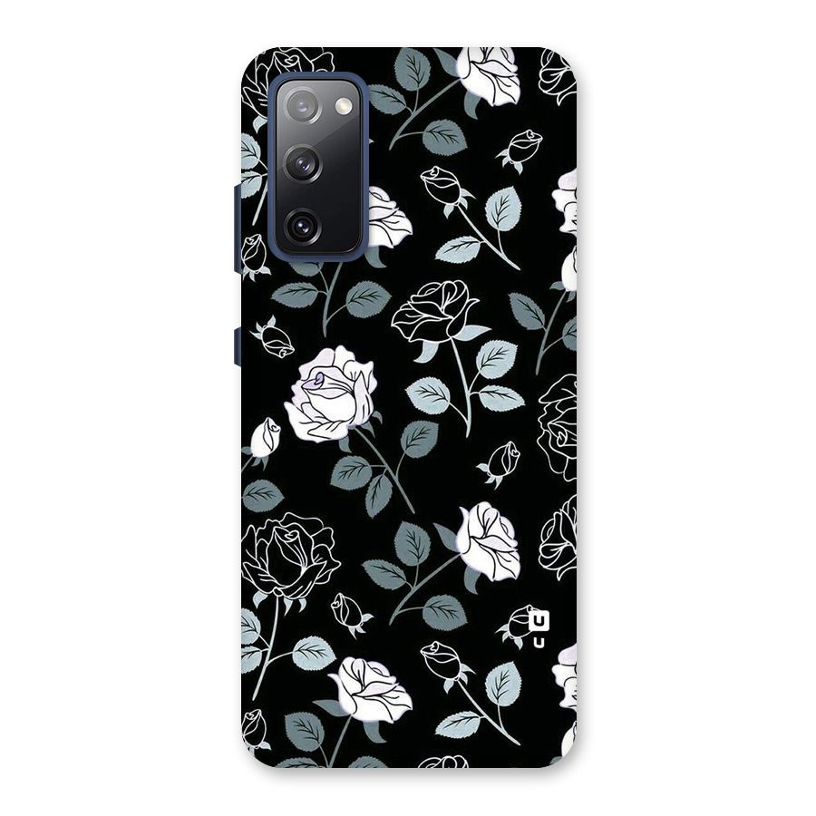 Black Artsy Bloom Back Case for Galaxy S20 FE