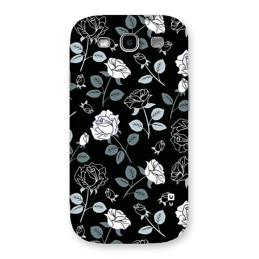 Black Artsy Bloom Back Case for Galaxy S3