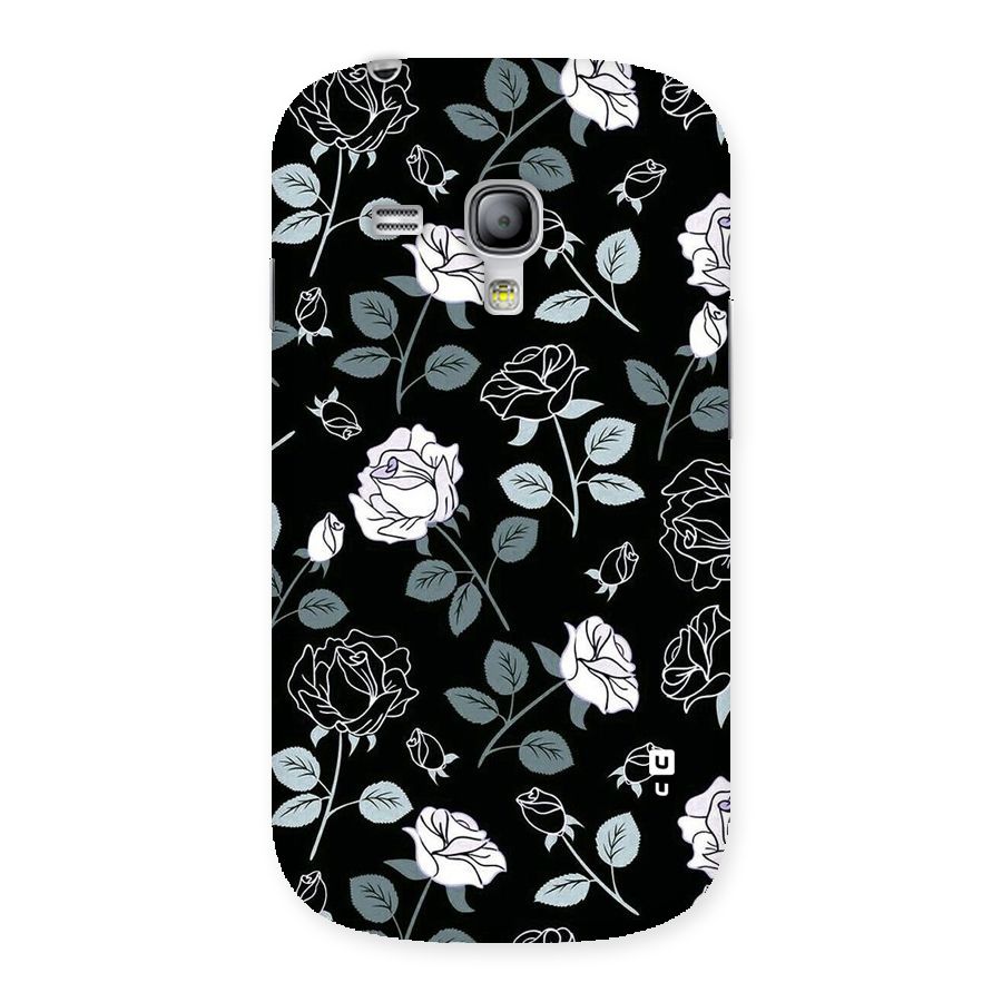 Black Artsy Bloom Back Case for Galaxy S3 Mini
