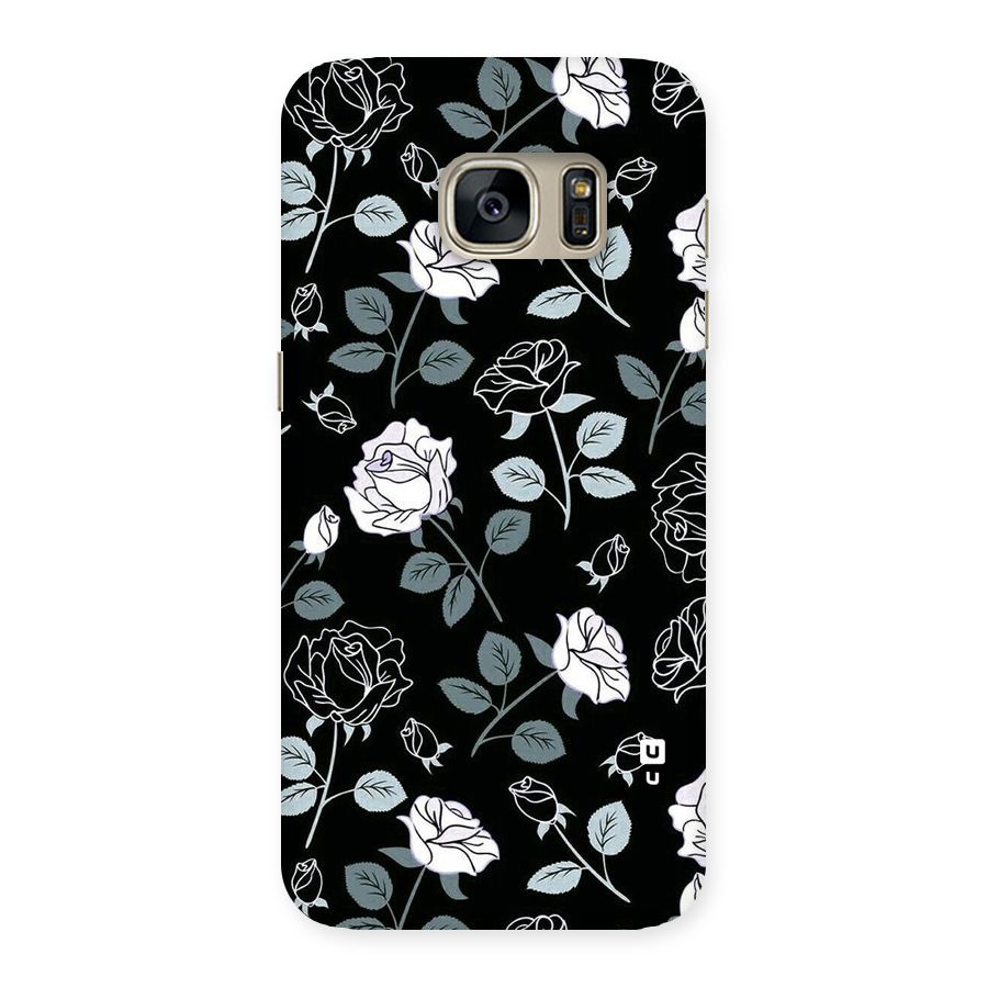 Black Artsy Bloom Back Case for Galaxy S7