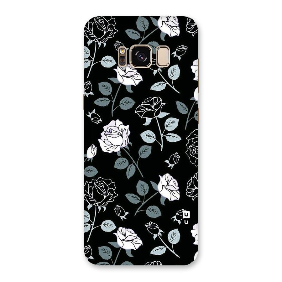 Black Artsy Bloom Back Case for Galaxy S8