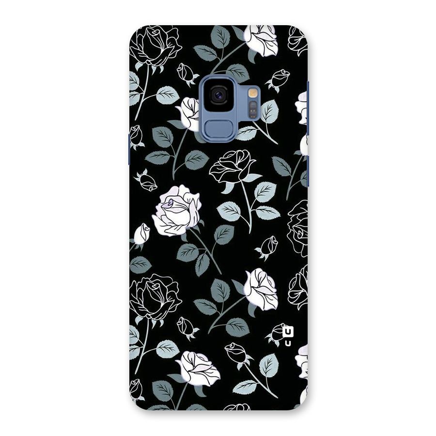 Black Artsy Bloom Back Case for Galaxy S9