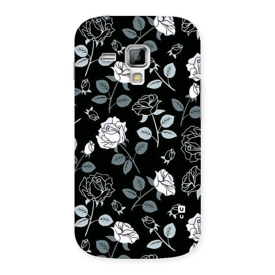 Black Artsy Bloom Back Case for Galaxy S Duos