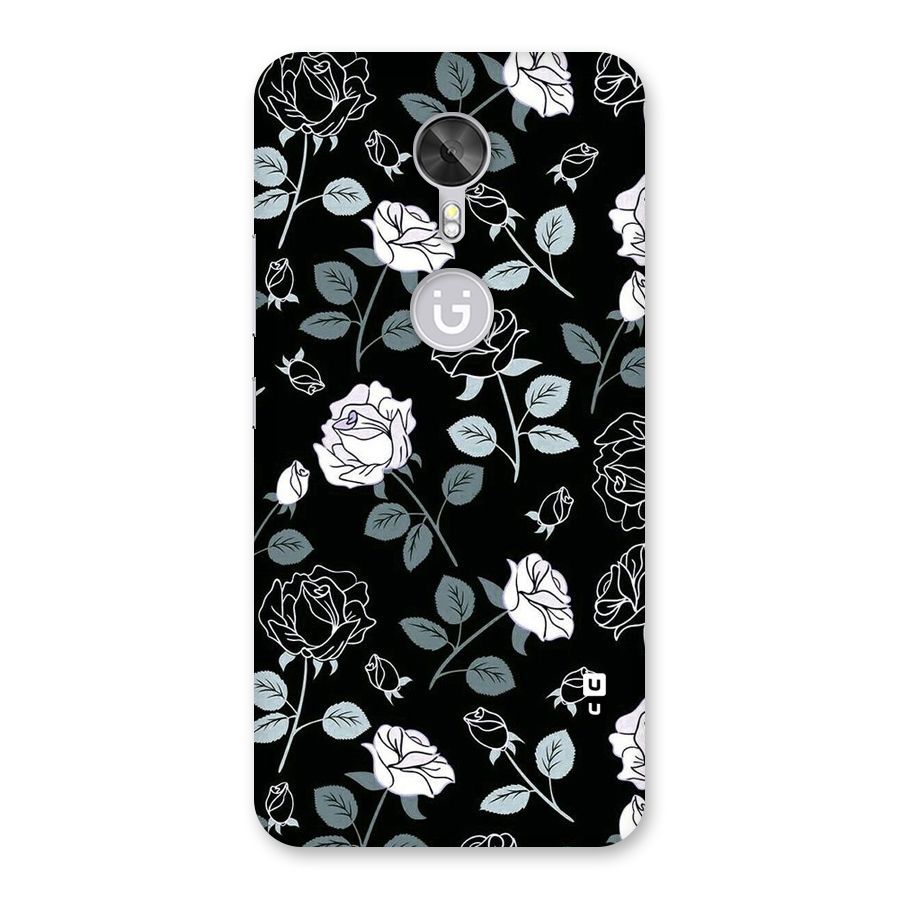 Black Artsy Bloom Back Case for Gionee A1