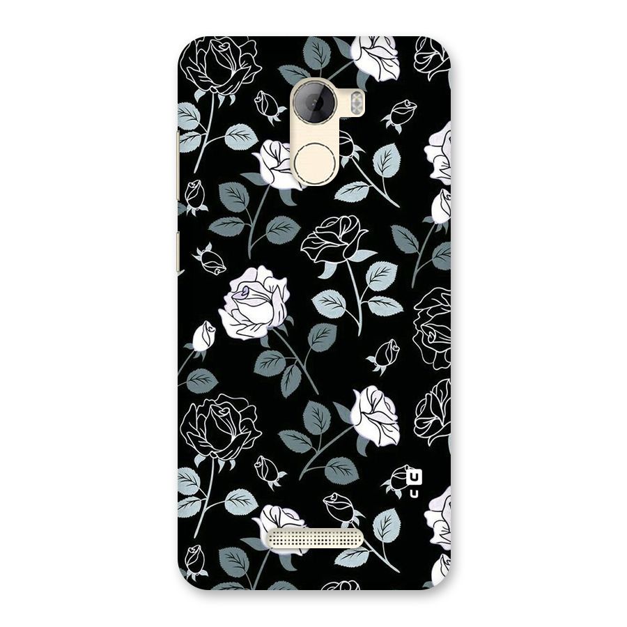 Black Artsy Bloom Back Case for Gionee A1 LIte