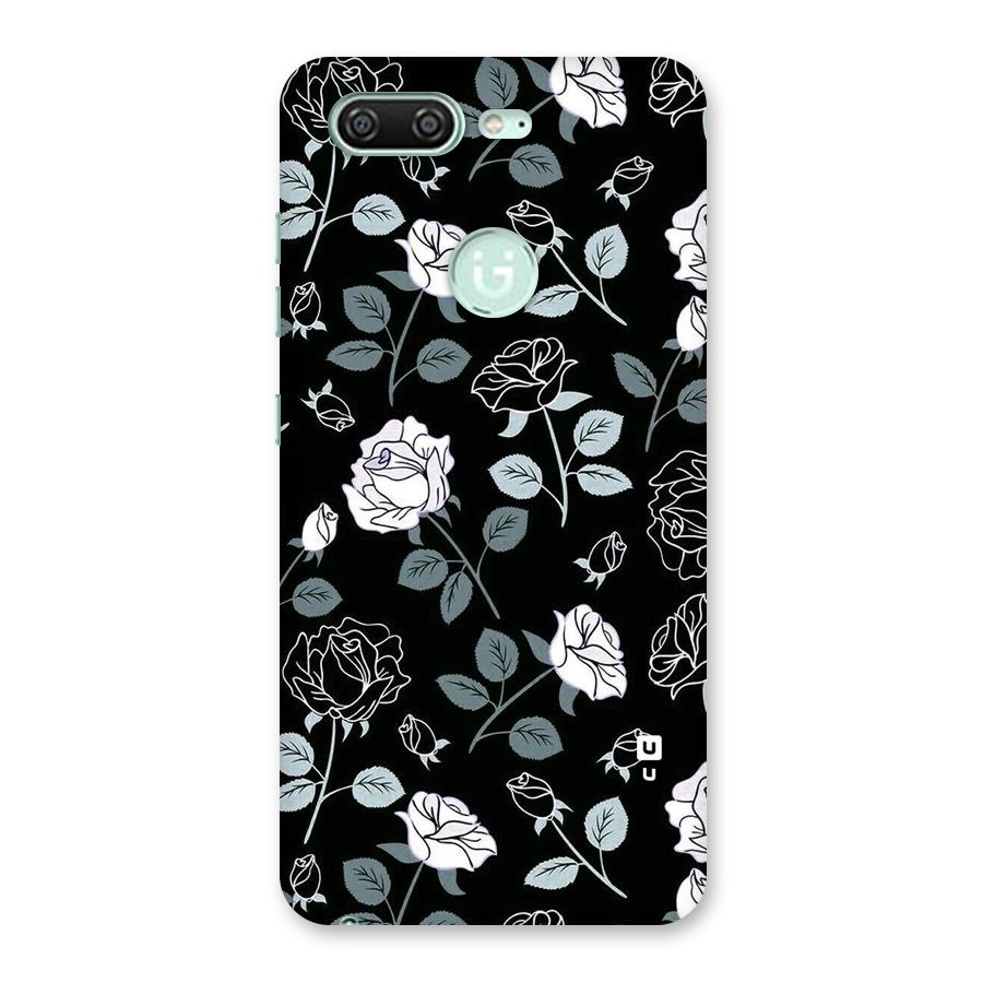 Black Artsy Bloom Back Case for Gionee S10