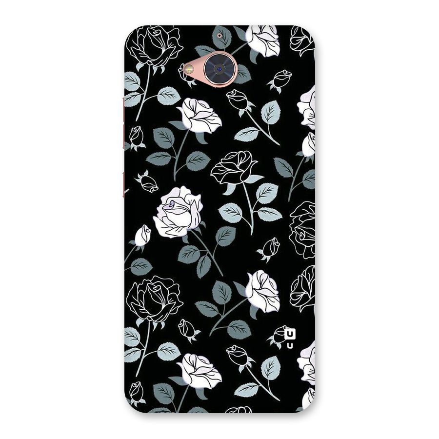 Black Artsy Bloom Back Case for Gionee S6 Pro