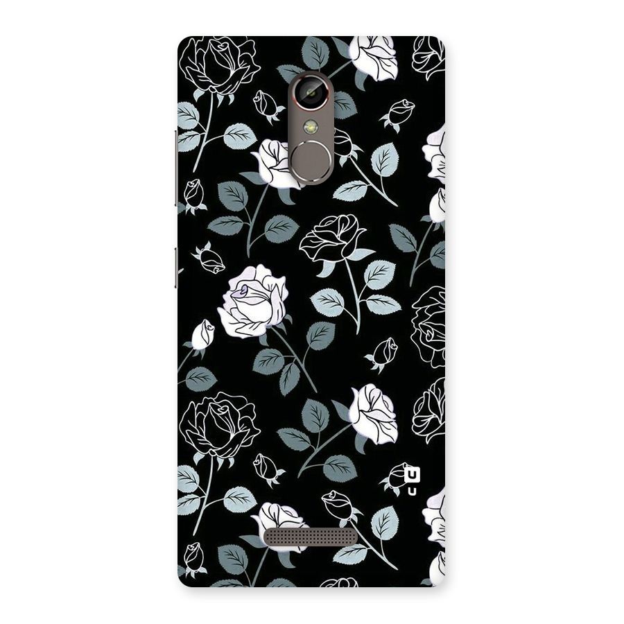 Black Artsy Bloom Back Case for Gionee S6s