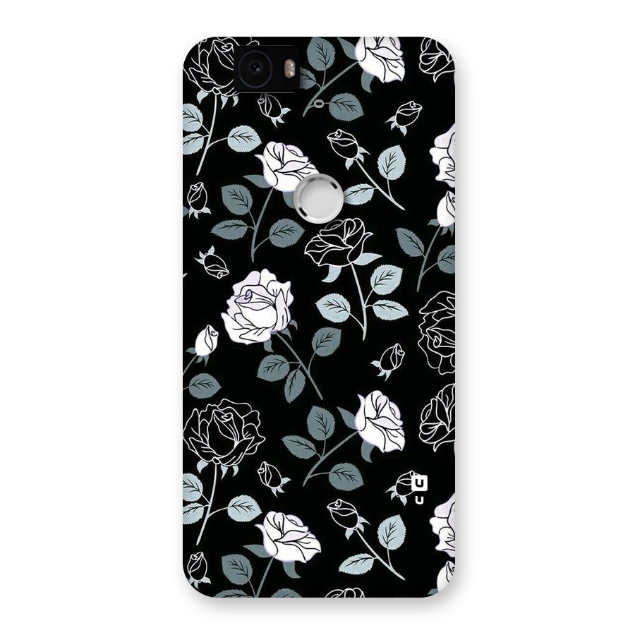 Black Artsy Bloom Back Case for Google Nexus-6P