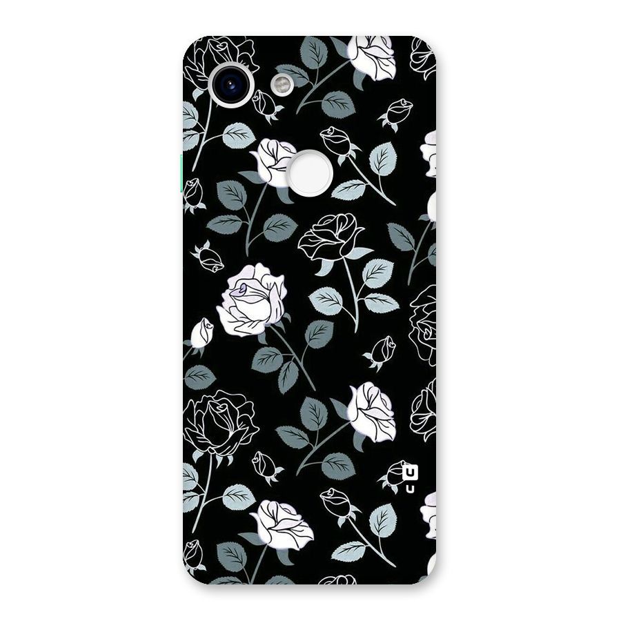 Black Artsy Bloom Back Case for Google Pixel 3