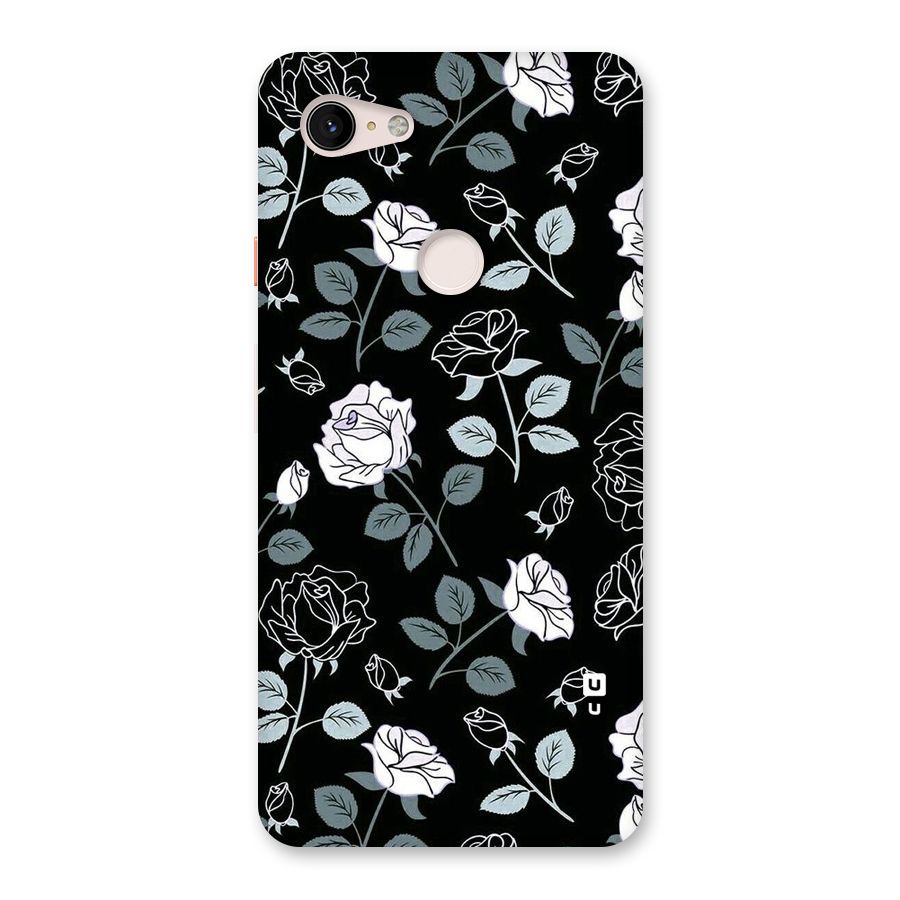 Black Artsy Bloom Back Case for Google Pixel 3 XL
