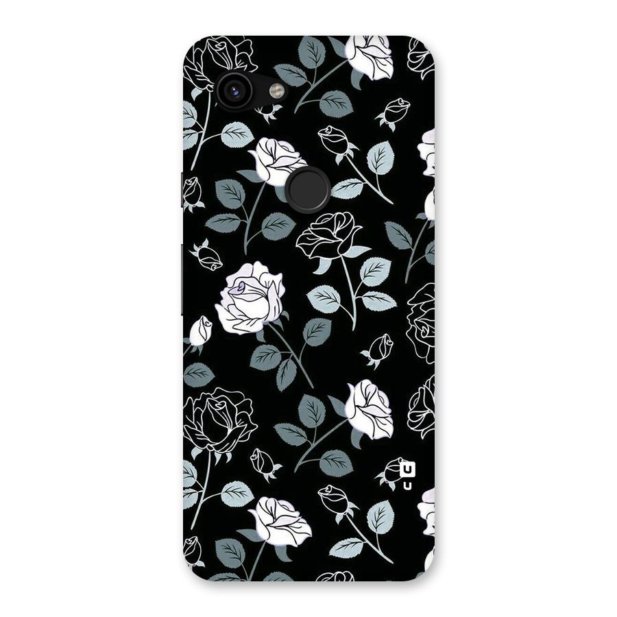 Black Artsy Bloom Back Case for Google Pixel 3a