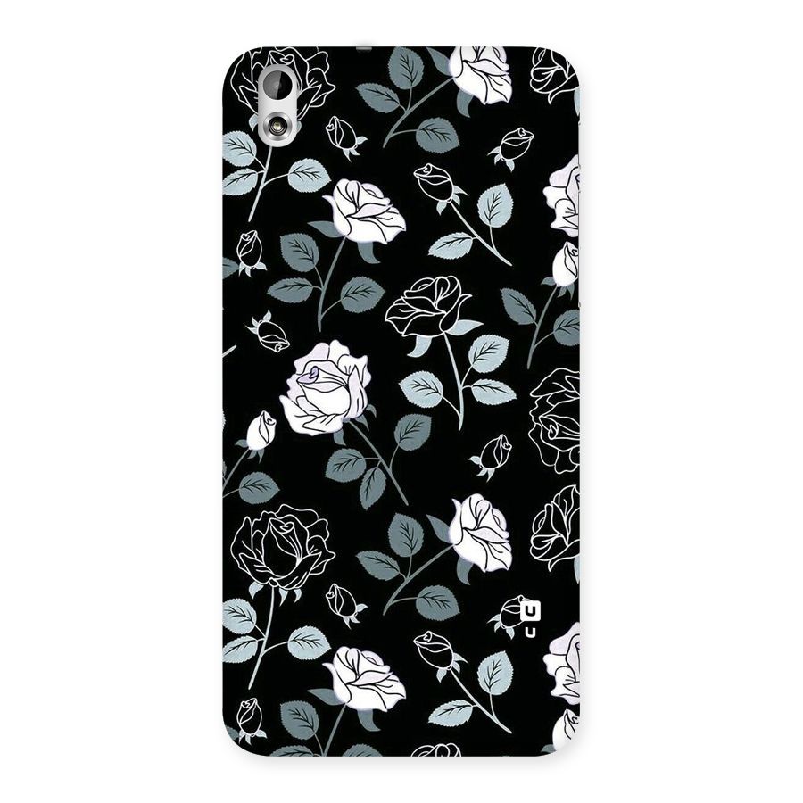 Black Artsy Bloom Back Case for HTC Desire 816g