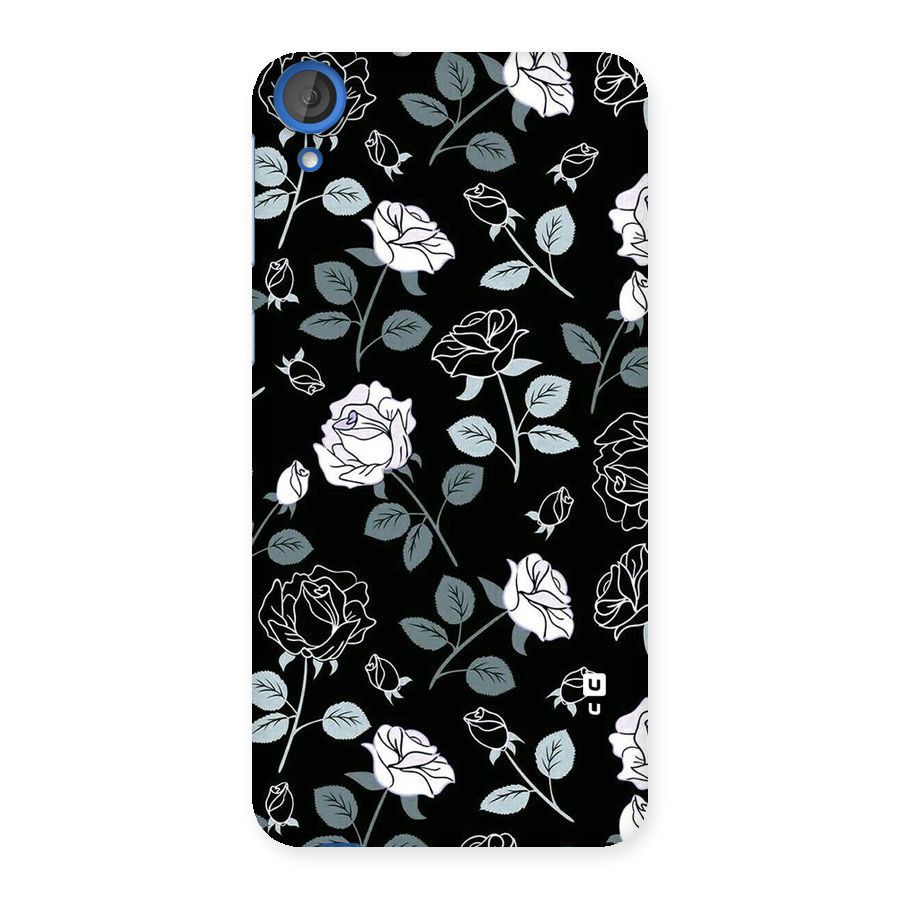 Black Artsy Bloom Back Case for HTC Desire 820