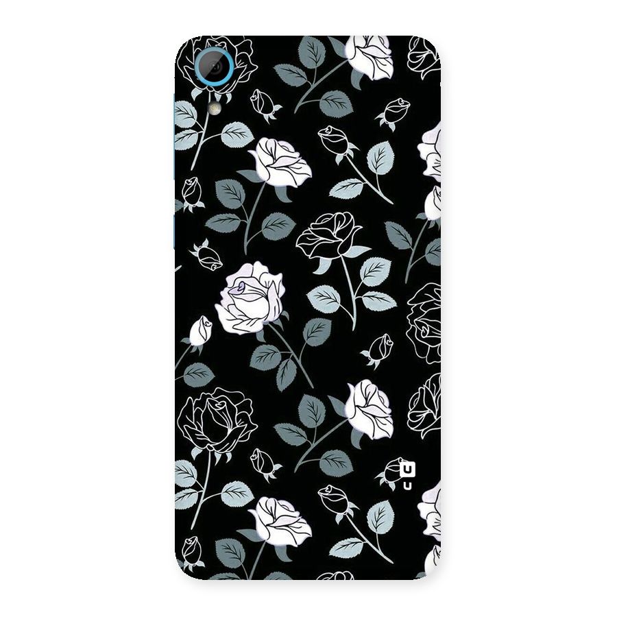Black Artsy Bloom Back Case for HTC Desire 826