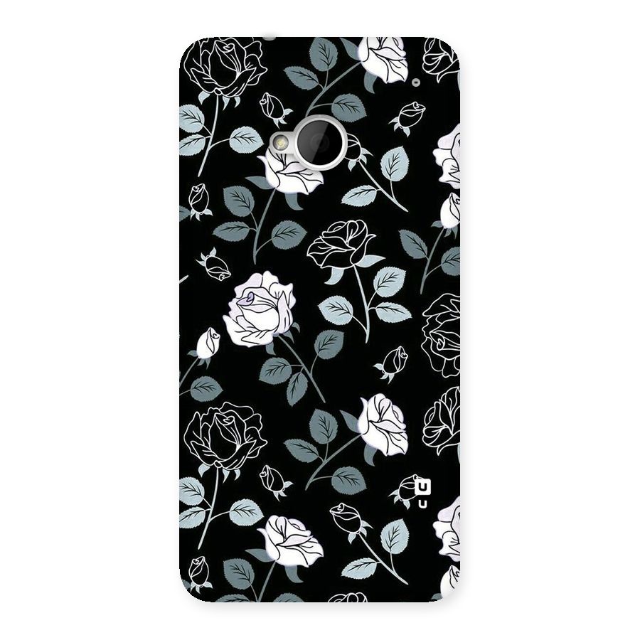 Black Artsy Bloom Back Case for HTC One M7
