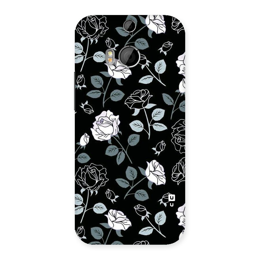 Black Artsy Bloom Back Case for HTC One M8