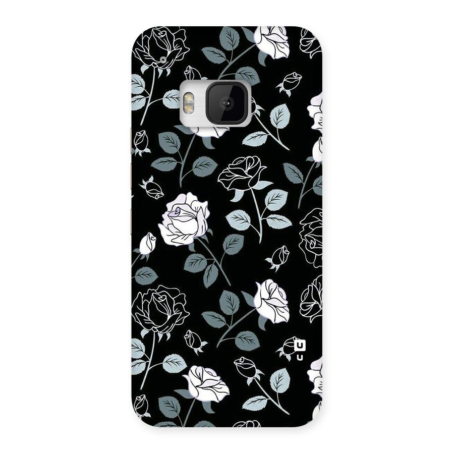Black Artsy Bloom Back Case for HTC One M9