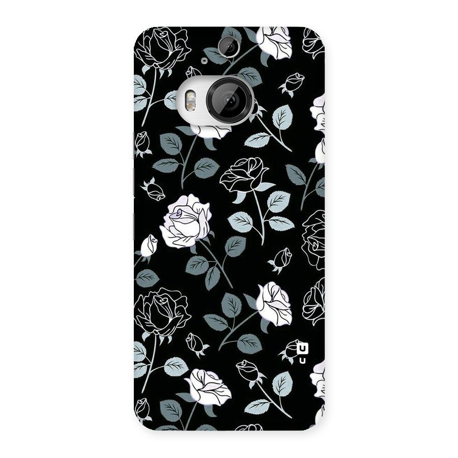 Black Artsy Bloom Back Case for HTC One M9 Plus