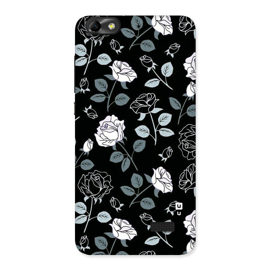 Black Artsy Bloom Back Case for Honor 4C