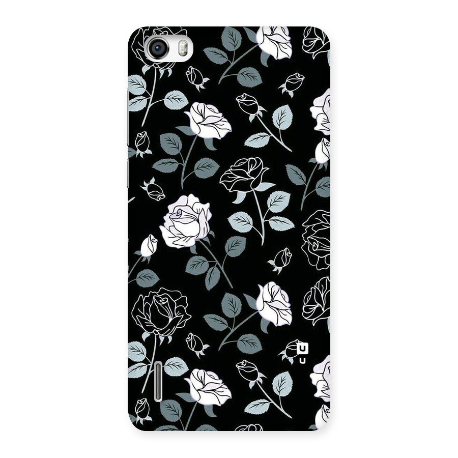Black Artsy Bloom Back Case for Honor 6