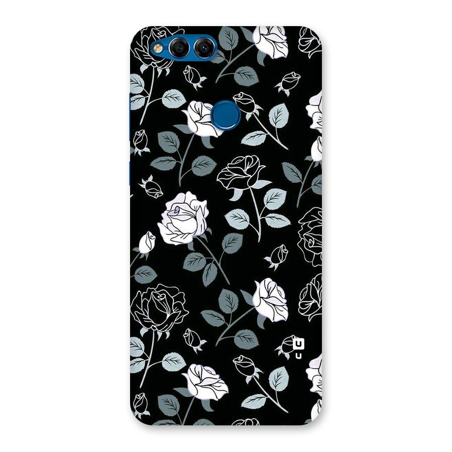 Black Artsy Bloom Back Case for Honor 7X