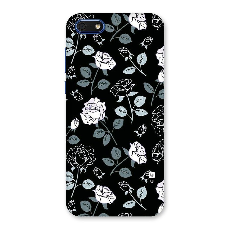 Black Artsy Bloom Back Case for Honor 7s