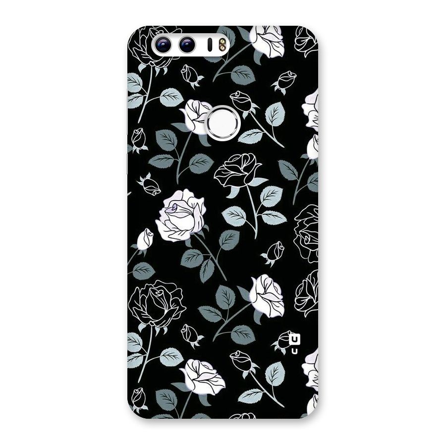 Black Artsy Bloom Back Case for Honor 8