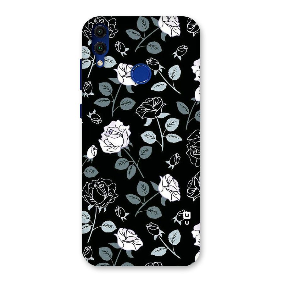 Black Artsy Bloom Back Case for Honor 8C