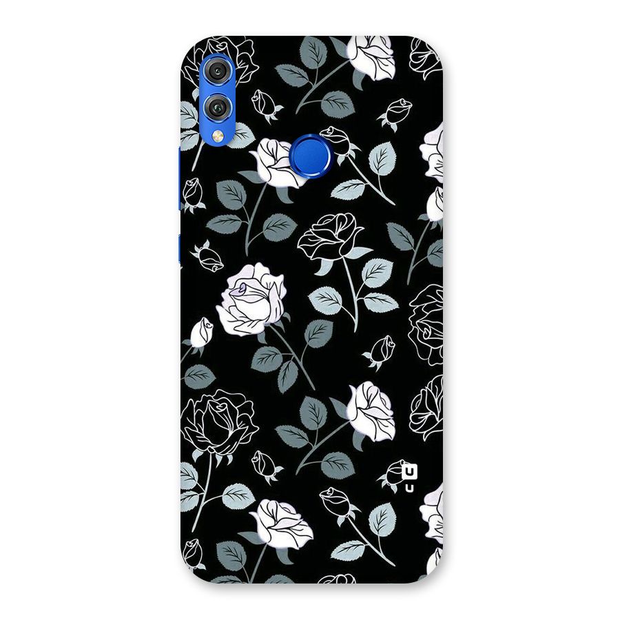Black Artsy Bloom Back Case for Honor 8X