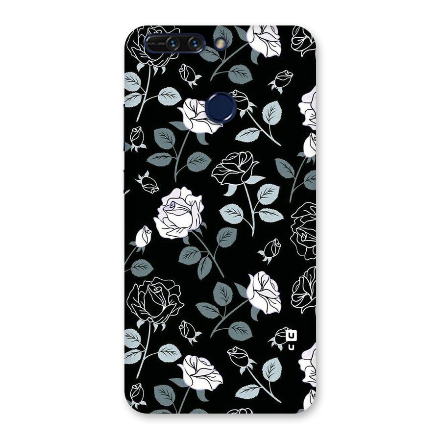 Black Artsy Bloom Back Case for Honor 8 Pro