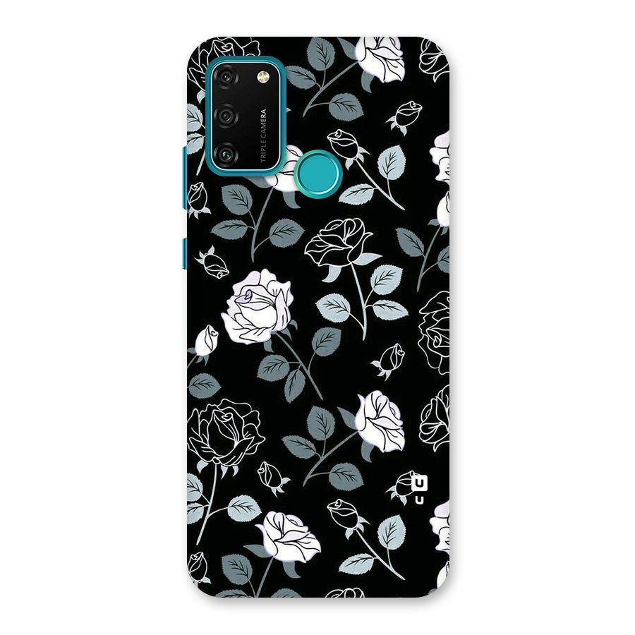 Black Artsy Bloom Back Case for Honor 9A