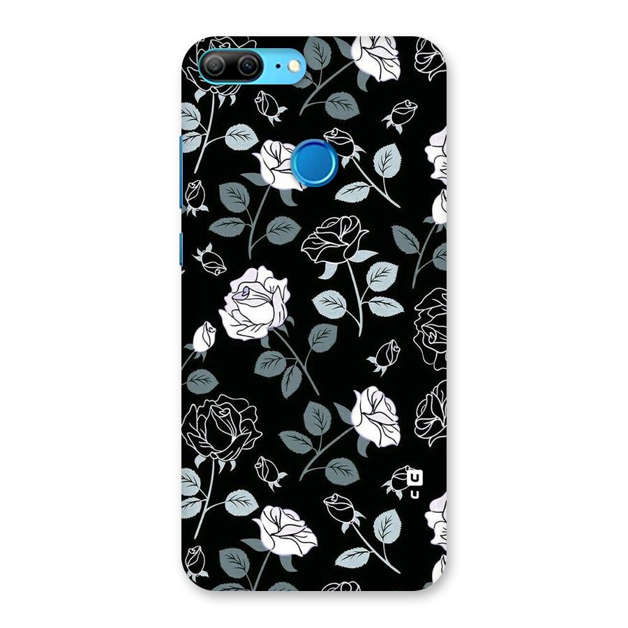 Black Artsy Bloom Back Case for Honor 9 Lite
