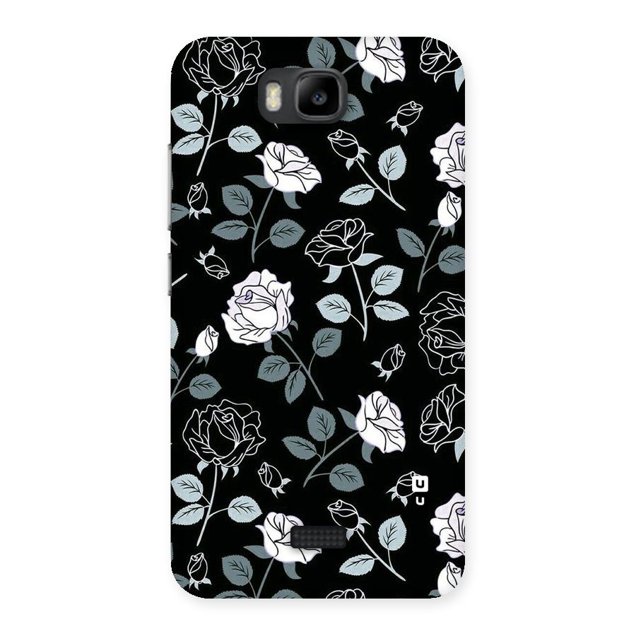Black Artsy Bloom Back Case for Honor Bee