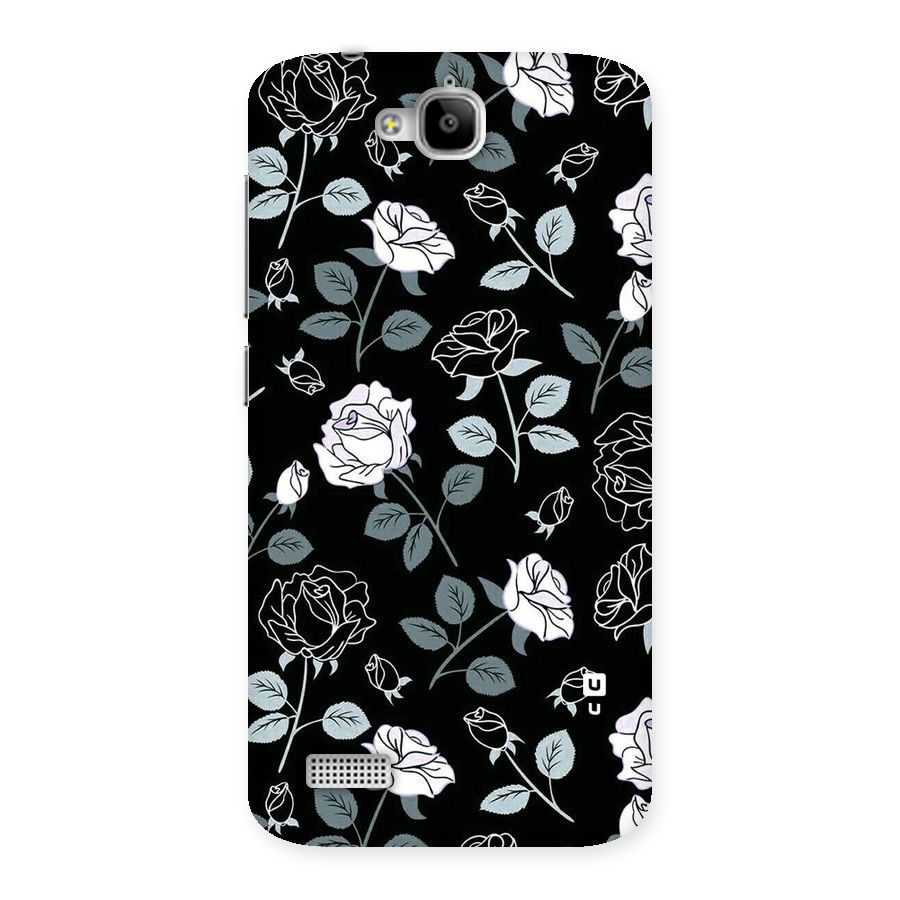 Black Artsy Bloom Back Case for Honor Holly