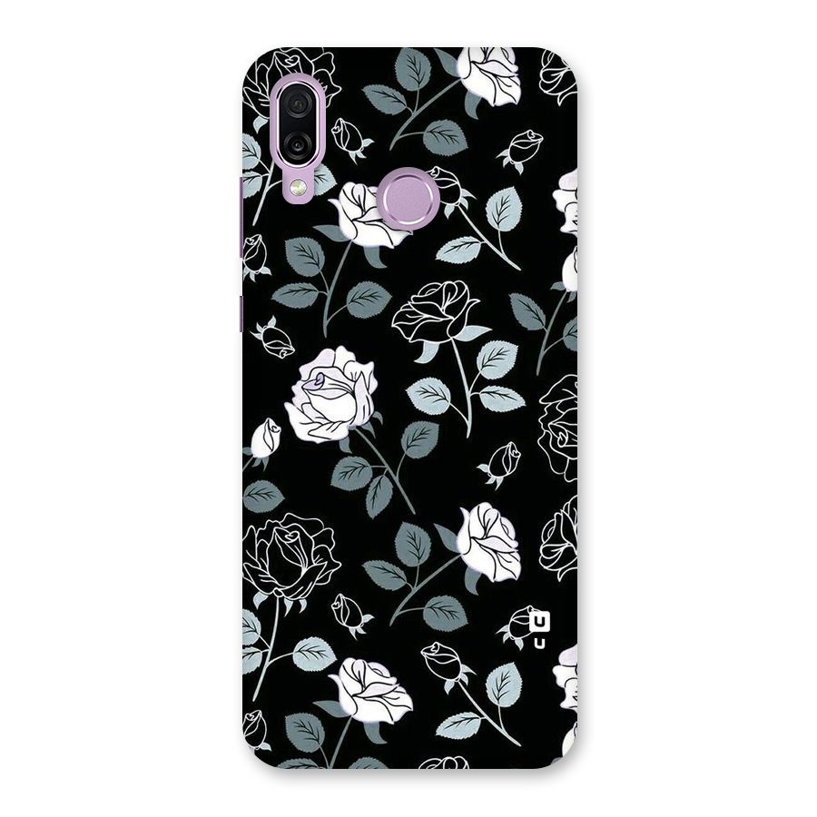 Black Artsy Bloom Back Case for Honor Play