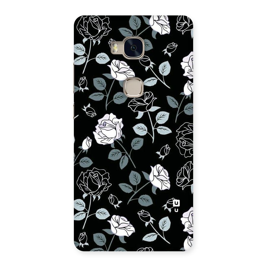Black Artsy Bloom Back Case for Huawei Honor 5X